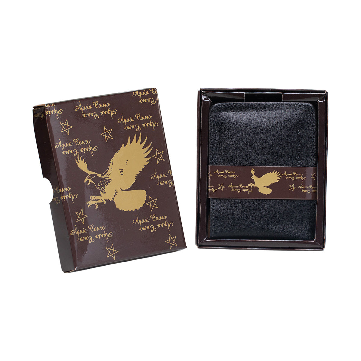 Carteira Masculina de Couro Legítimo Águia Couro Duas em Uma Couro Montana + Brinde Surpresa