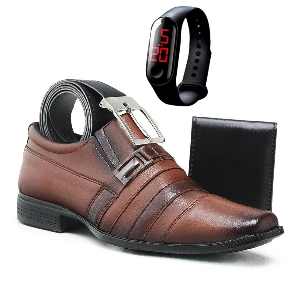 [BLACK FRIDAY] Combo Especial - Sapato Social + Relógio + Carteira + Cinto