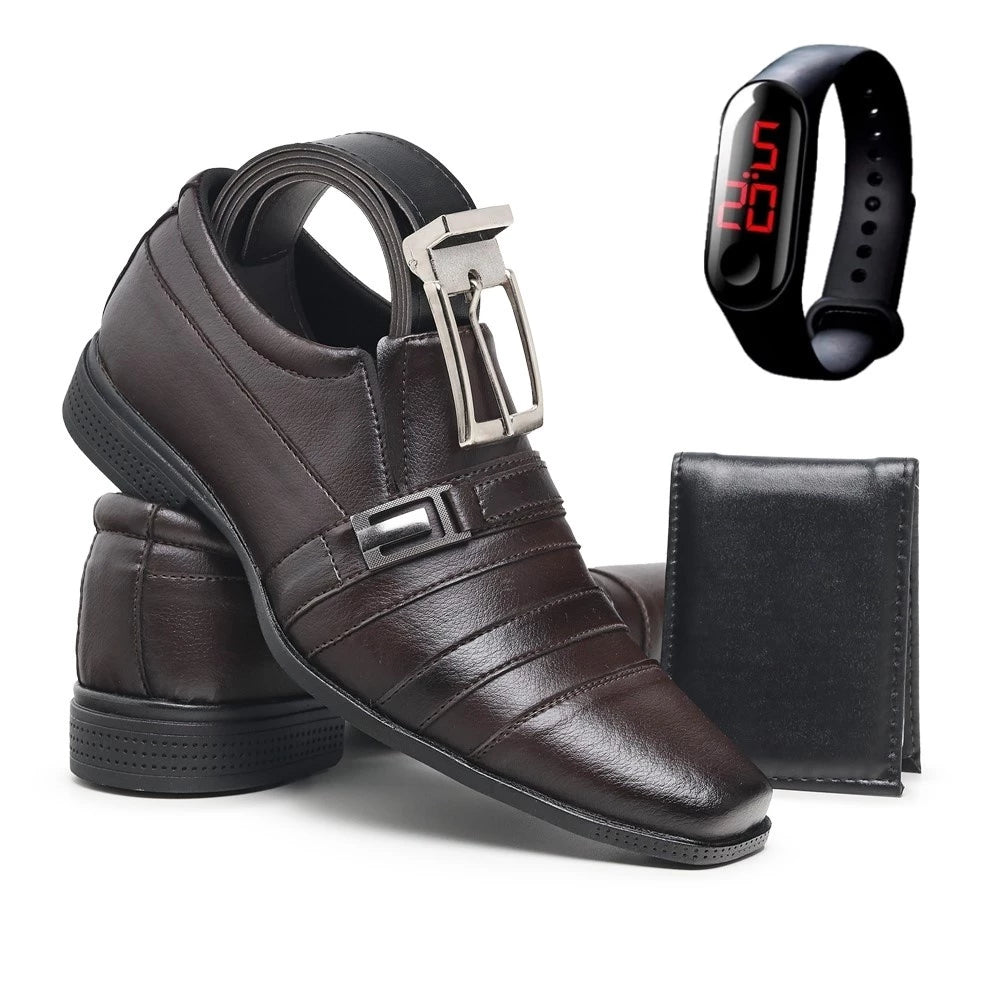 [BLACK FRIDAY] Combo Especial - Sapato Social + Relógio + Carteira + Cinto