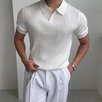 Camisa Polo Vertical Élégance